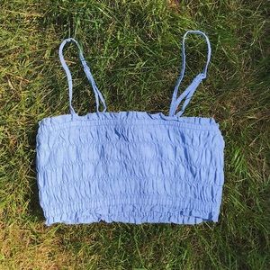 American eagle light blue crop top